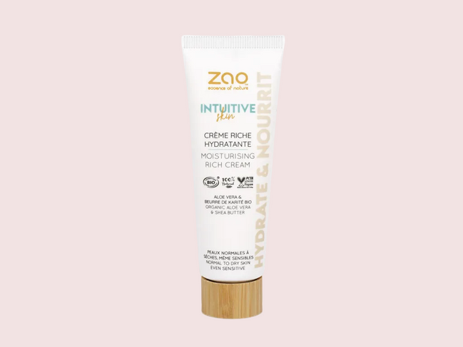 Zao Organic Skin Intuitive Moisturising Rich Cream – Βιολογική, Πλούσια ενυδατική κρέμα προσώπου για ξηρό & ευαίσθητο δέρμα 50 ml