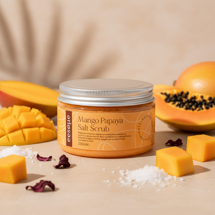 Mango Papaya Salt Scrub - Lifestyle